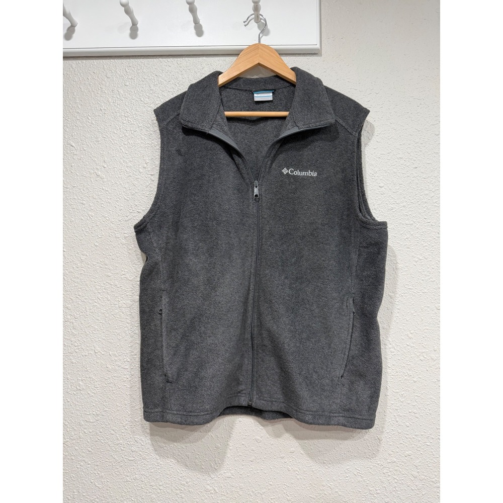 NWOT Columbia Steens Mountain Fleece Vest Mens L Gray Hiking Gorpcore Outdoor